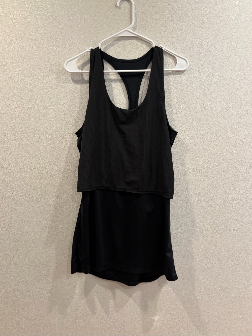 Nike Women's Black Layered Racerback Tank Top